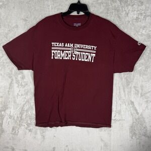 Champion Texas A&M FORMER‎ STUDENT  Maroon College Regular XL T-Shirt Sports